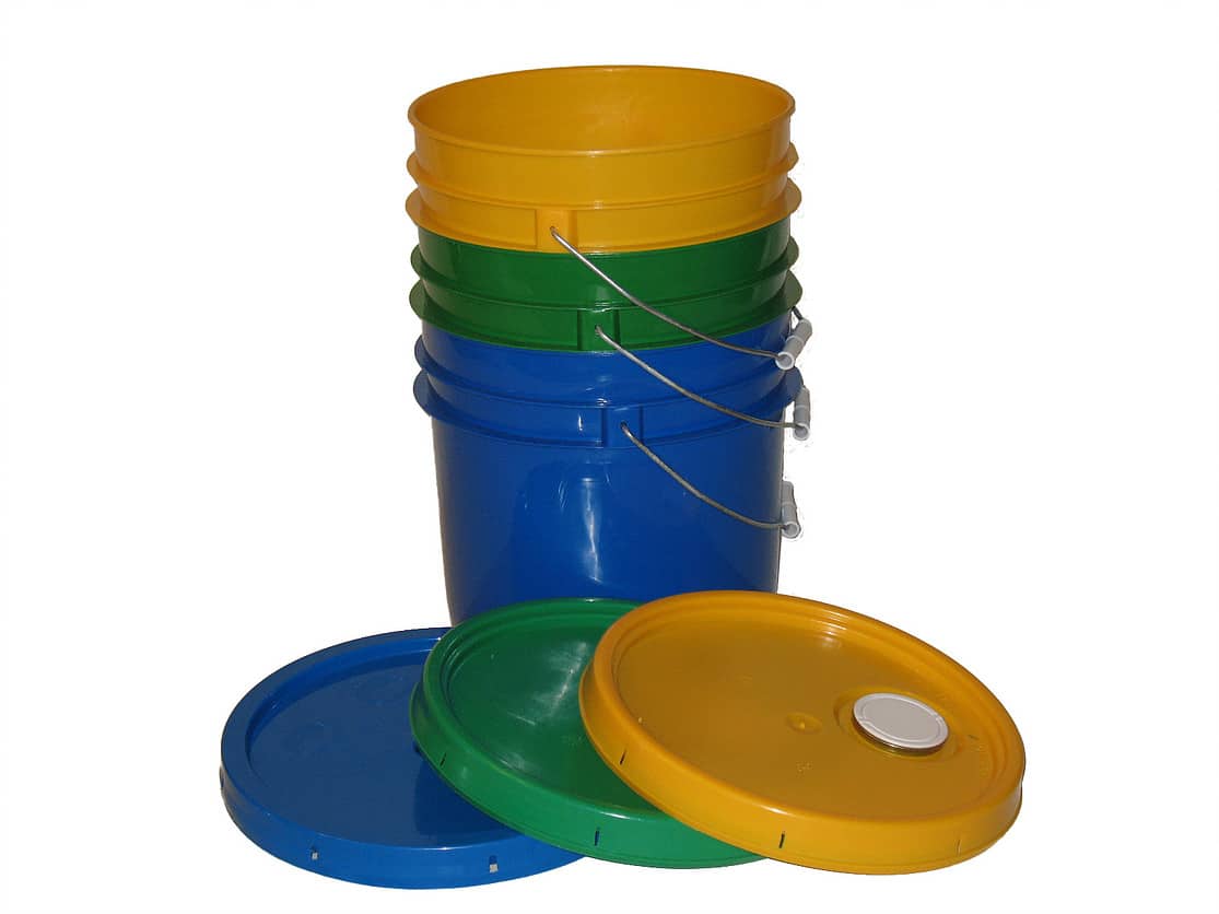 Plastic Buckets & Pails Affordable Buckets Custom Order Label Transfer
