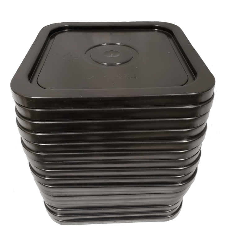 4 Gallon Snap On Square Plastic Lid 4 Gal Bucket 18 Pack