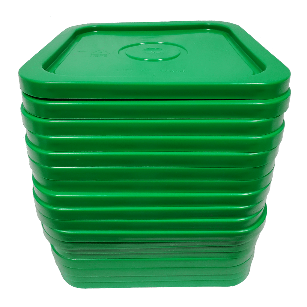 4 Gallon Snap On Square Plastic Lid 4 Gal Bucket 18 Pack