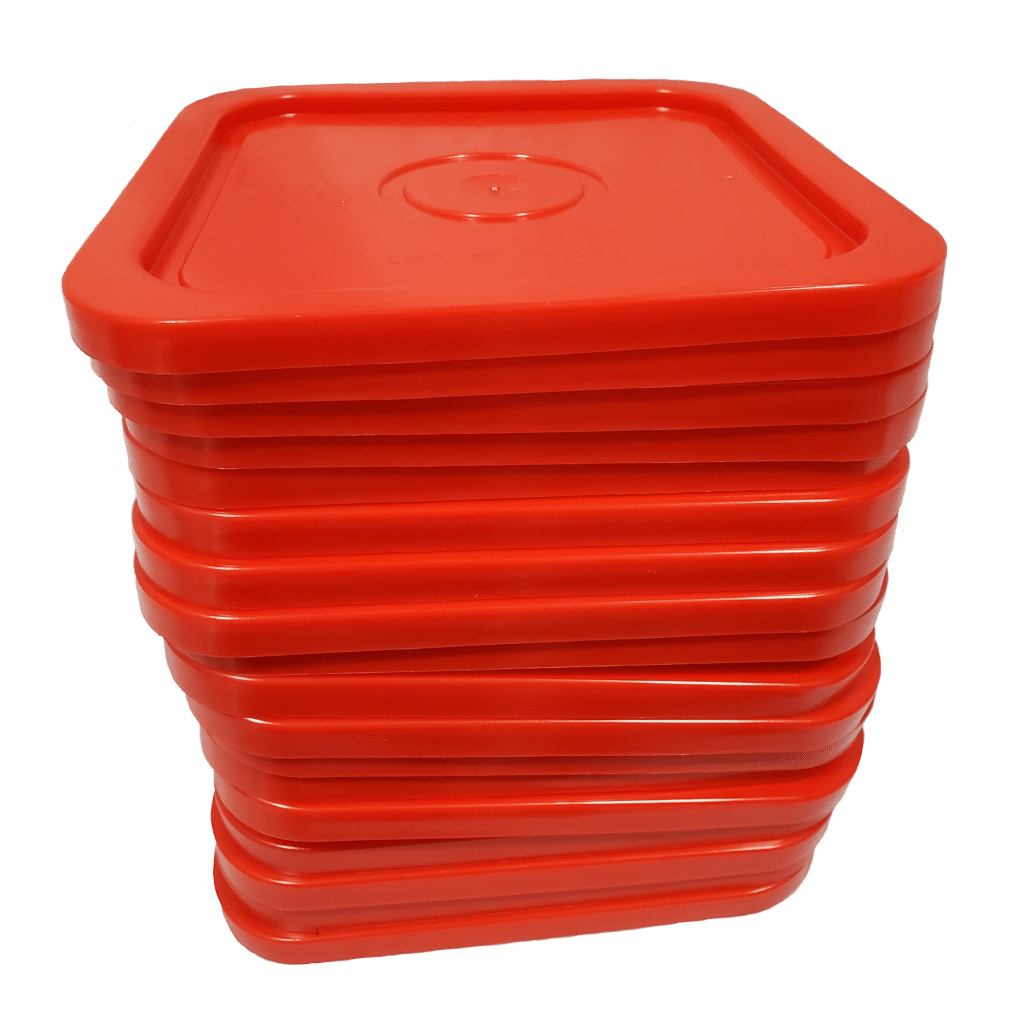 4 Gallon Snap On Square Plastic Lid 4 Gal Bucket 18 Pack