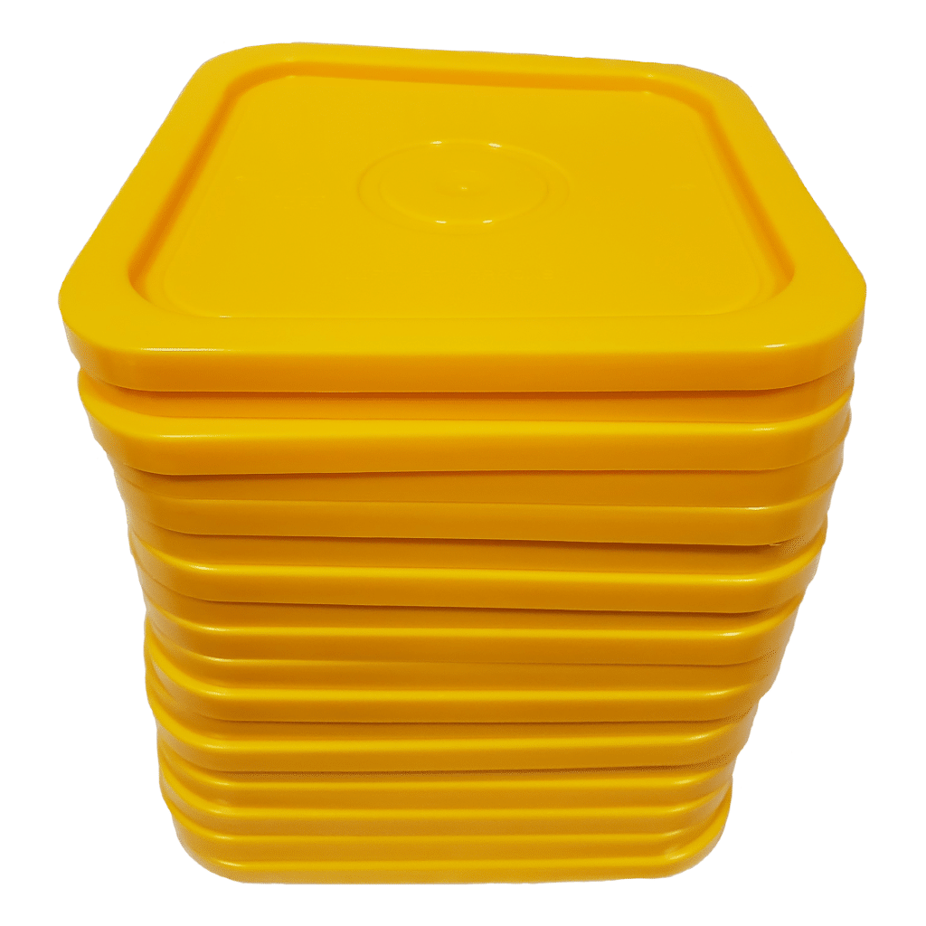 4 Gallon Snap On Square Plastic Lid 4 Gal Bucket 18 Pack