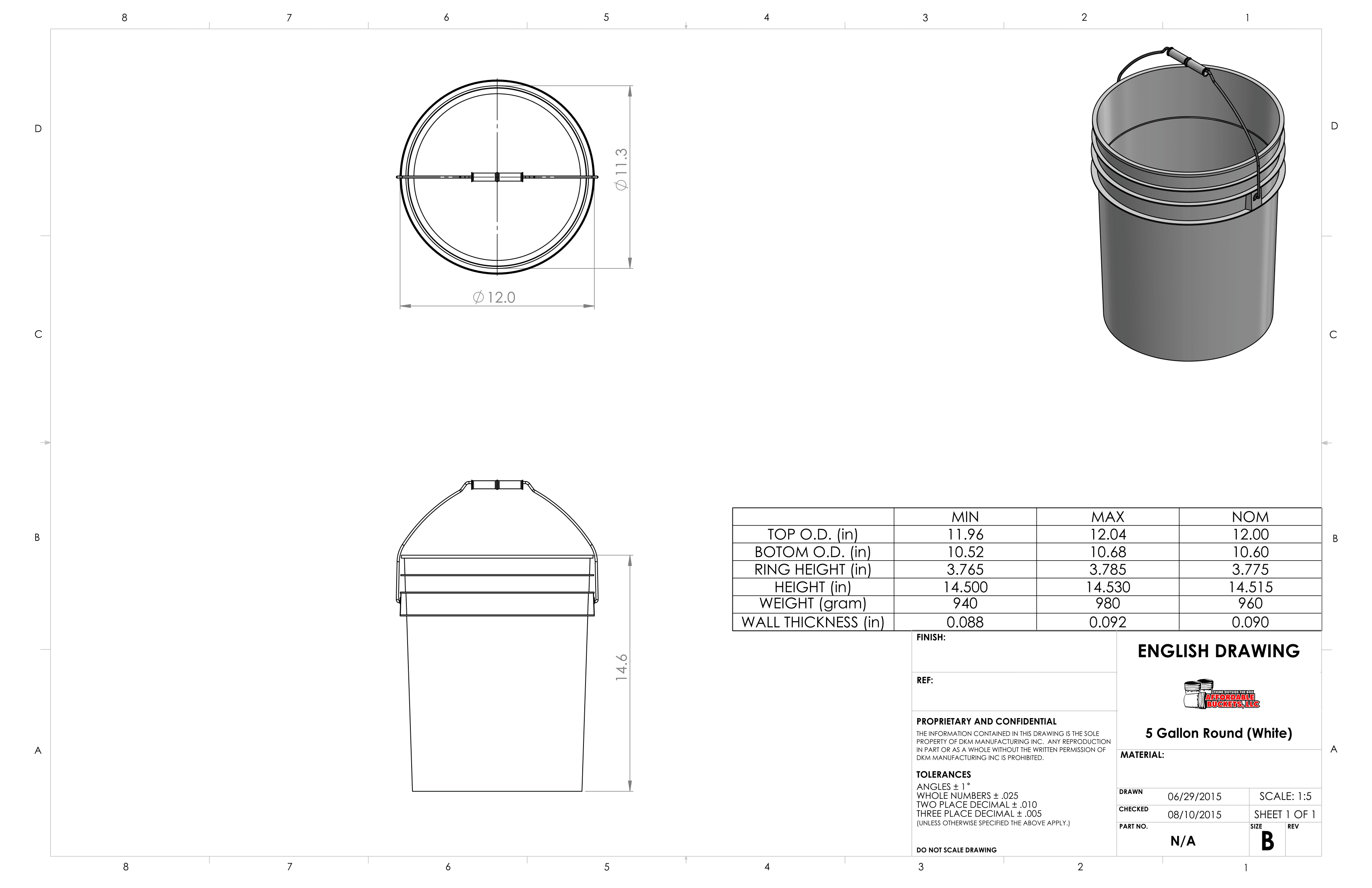 5WHT AB DRAWING Affordable Buckets