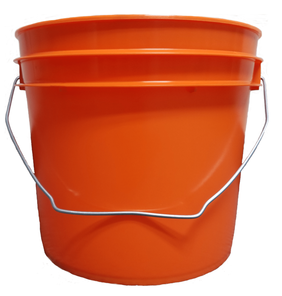 1 Gallon Round Plastic Buckets w/ Wire Bale Handle 24 Pack