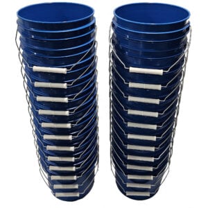 1 Gallon Round Buckets with Wire Bale Handle (24 Pack)