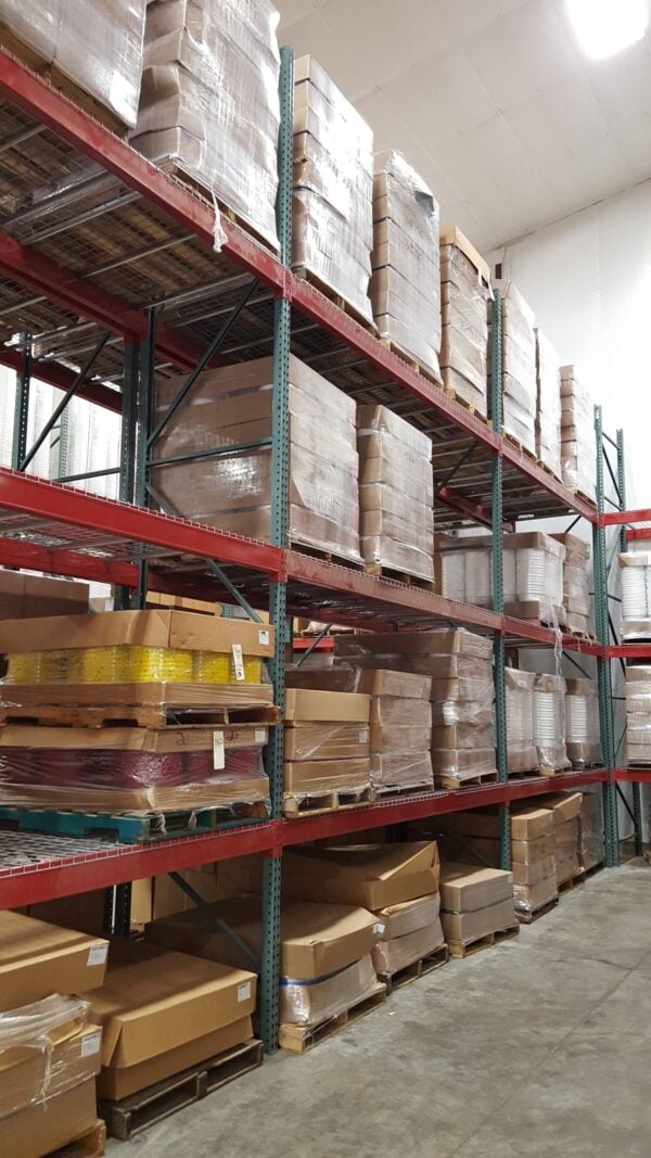 Skid orders of plastic pails ready to ship from Victor, Iowa
